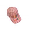 Chanel Fantasy Tweed Multicolor Logo Baseball Cap Hat Pink