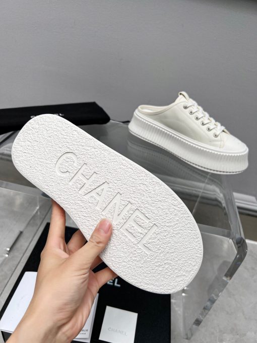 Chanel Platform Shoes Cream - Image 7