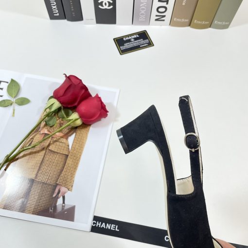 Chanel Slingbacks Black G39643 Y56380 K5796 - Image 6