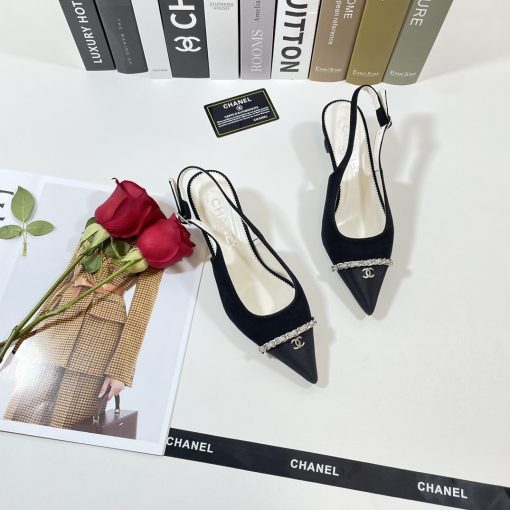 Chanel Slingbacks Black G39643 Y56380 K5796 - Image 4