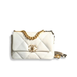 Chanel 19 Flap Bag White 32Cm