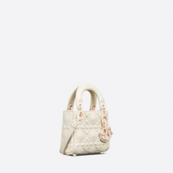 Micro Lady Dior Bag Latte With Diamond Motif
