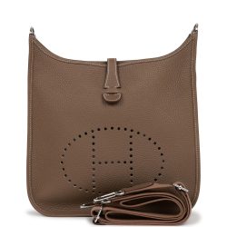 Hermes Evelyne Iii Pm Etoupe Clemence Palladium Hardware