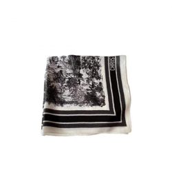 Dior Toile De Jouy Sauvage Scarf Black