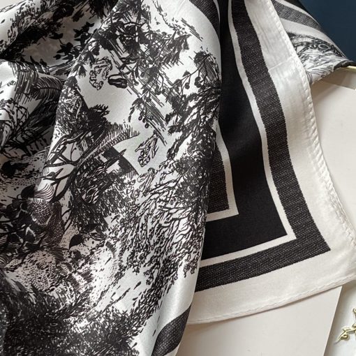 Dior Toile De Jouy Sauvage Scarf Black - Image 4
