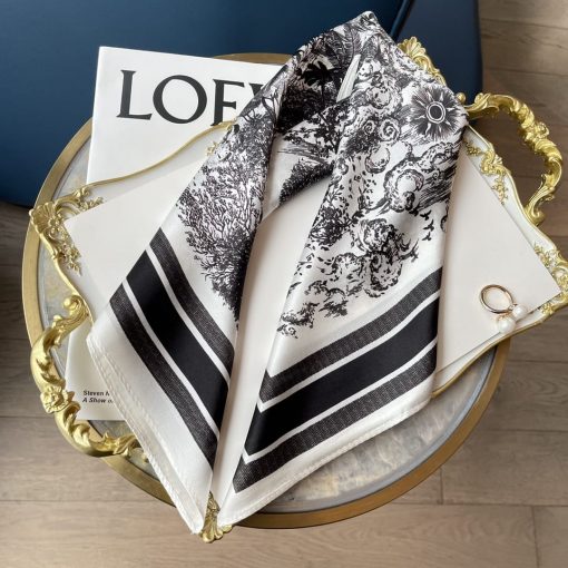 Dior Toile De Jouy Sauvage Scarf Black - Image 5