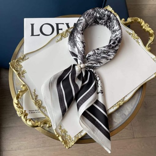 Dior Toile De Jouy Sauvage Scarf Black - Image 6