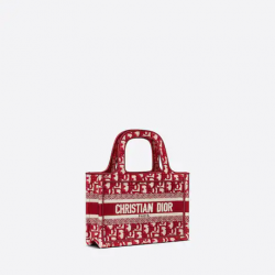 Mini Dior Book Tote Burgundy Dior (22.5 X 15 X 6 Cm)