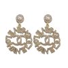 Chanel Pearl Caged Cc Drop Earrings Gold
