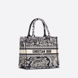 Small Dior Book Tote Blue Toile De (26.5 X 21 X 14 Cm)