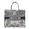 Christian Dior Large Around The World Book Tote Blue