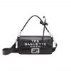 Fendi By Marc Jacobs Maxi Baguette Canvas Bag In Leather Black 27Cm 8Br600Amwzf1C6C