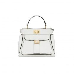 Fendi Peekaboo Mini Bag Leather Bag With Baguette Pocket White 23Cm 8Bn244Amcxf0K7E