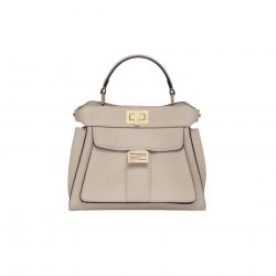 Fendi Peekaboo Mini Bag Leather Bag With Baguette Pocket Beige 23Cm 8Bn244Amcxf0E65
