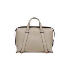 Fendi Boston 365 Dove Grey Leather Bag 26Cm 8Bl152Apzaf11Ws