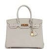 Hermes Birkin 30 Gris Perle Togo Gold Hardware