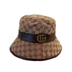 Gucci Canvas Bucket Hat With Double?G Brown 576587 4Hg62 2564