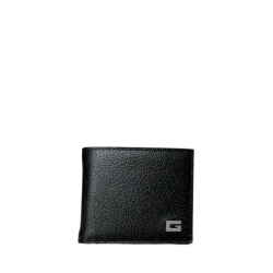 Gucci Initial G Black Short Wallet Black And Grey 11Cm
