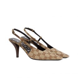 Gucci Women's Gg Slingback Pump Beige 675420 Ky980 9763