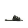 Chanel Coco Mark 23Ss Straw And Leather Sandals