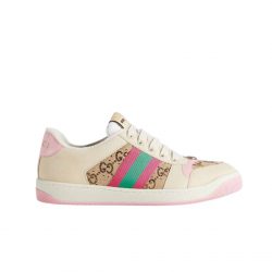 Gucci Screener Sneaker With Crystals Beige Ebony 677423 9Sfr0 2587