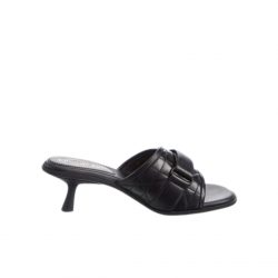 Dior Women Dio(R)Evolution Heeled Slide Quilted Cannage Calfskin Black