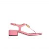 Gucci Double G Sandal Leather Pastel Pink 674840 Bko00 5815