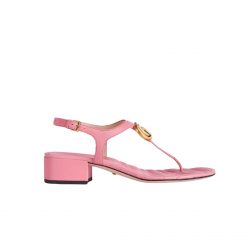Gucci Double G Sandal Leather Pastel Pink 674840 Bko00 5815