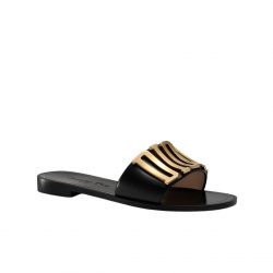 Dior Black Leather Diorevolution Flat