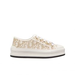 Dior Walk'n'Dior Sneaker Oblique Embroidered Cotton Yellow