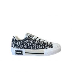 Dior B23 Low Top Oblique Canvas Sneakers White