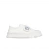 Chanel Cc Cap Toe Slipon Sneaker All White