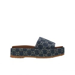 Gucci Women's Platform Slide Sandal Blue ?623212 2Kq00 4402