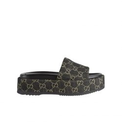 Gucci Women's Platform Slide Sandal Black 623212