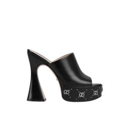 Gucci Women's Platform Slide Sandal Black 740426 C9D00 1000