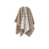 Chanel Cc Logo Camellia Scarf Beige