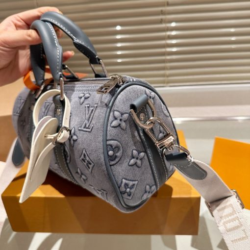 Louis Vuitton Keepall Bandouliere 25 Monogram Washed Denim Canvas 24Cm M22762 - Image 7