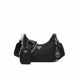 Prada Re Edition 2005 Re Nylon Bag Black 26Cm