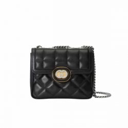Gucci Deco Mini Shoulder Bag Black 18Cm 741457 Aab7A 1000