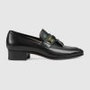 Gucci Unisex Leather Interlocking G Black
