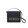 Herm?S Shiny Alligator Mini Roulis Permabrass Hardware Black 18Cm