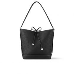Louis Vuitton Flore Perforated Mahina Black 22Cm M12139
