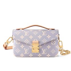 Louis Vuitton Pochette Metis East West Coated Canvas Trianon Purple Gray 21Cm M12429
