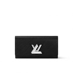 Louis Vuitton Twist Wallet Leather Black 19Cm M68309