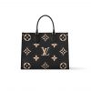 Louis Vuitton Onthego Mm Black Cream 34Cm M45495