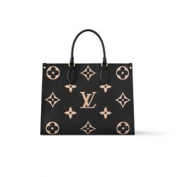 Louis Vuitton Onthego Mm Black Cream 34Cm M45495