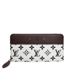 Louis Vuitton Zippy Wallet Long Wallet Brown And White 19Cm M67234