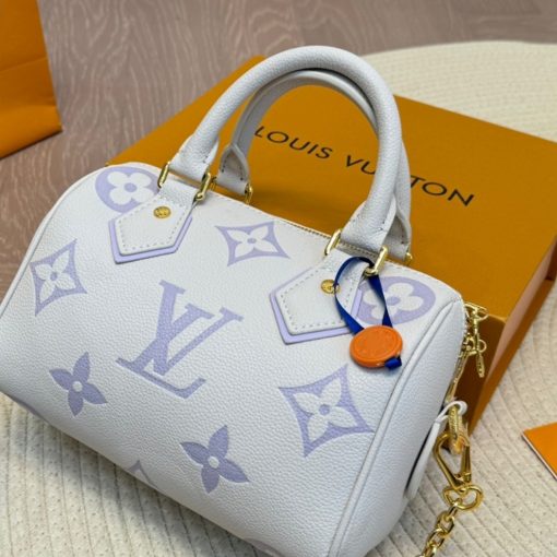 Louis Vuitton Speedy Bandouliere 20 White And Pale Lavender 20Cm - Image 2