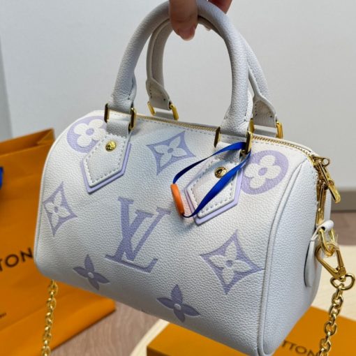 Louis Vuitton Speedy Bandouliere 20 White And Pale Lavender 20Cm - Image 3