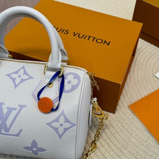 Louis Vuitton Speedy Bandouliere 20 White And Pale Lavender 20Cm - Image 5